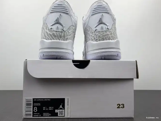 Rep Retro PS Air White' 'Triple 3 Jordan 429487-111 0620